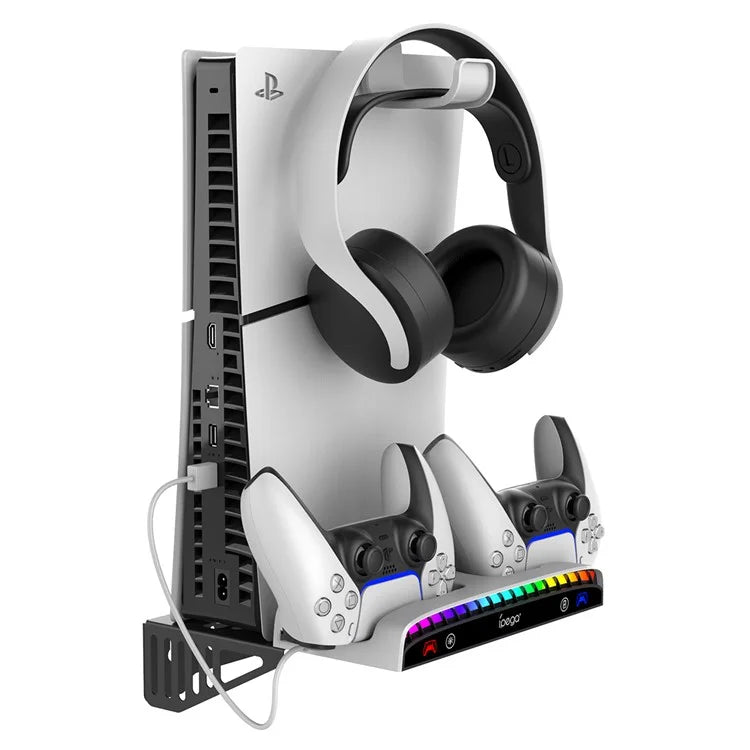 IPEGA PG-P5S011 For PS5 Slim / PS5 Wall Mount Charging Dock with RGB Light