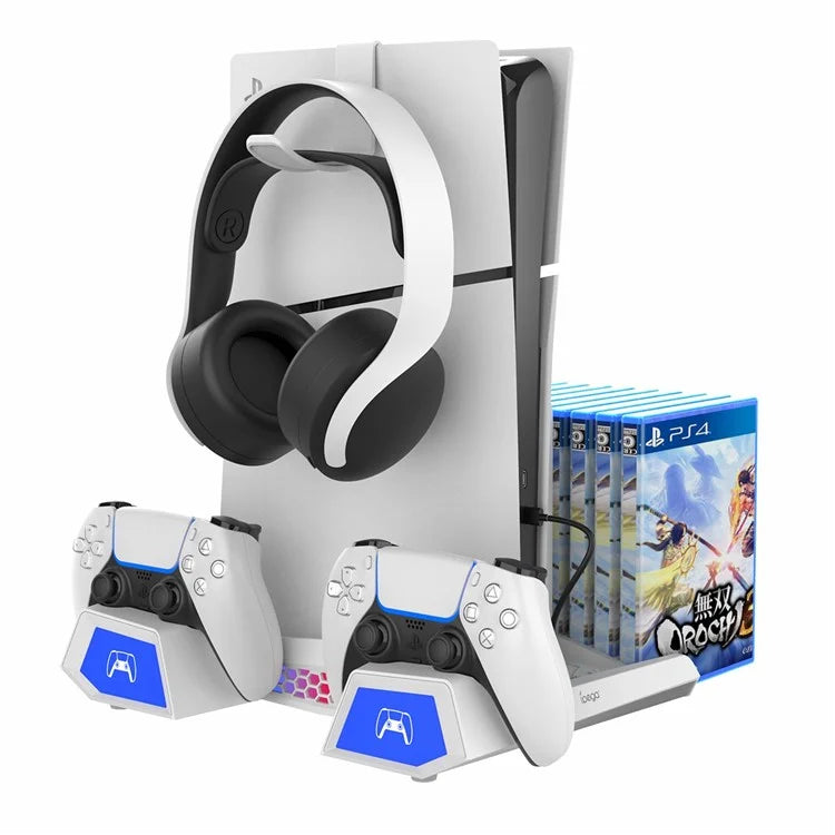 IPEGA PG-P5S023 For PS5 Slim / PS5 Game Disc Headset Storage Charging Dock
