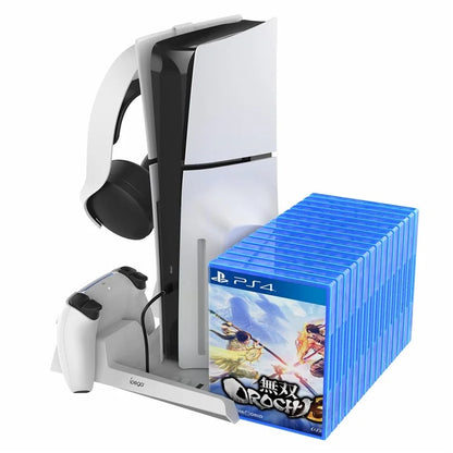 IPEGA PG-P5S023 For PS5 Slim / PS5 Game Disc Headset Storage Charging Dock