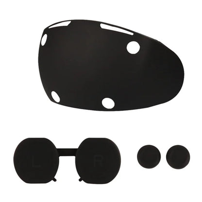 For Sony PlayStation VR2 Silicone Headset Case + Lens Cap + 2 Thumb Grip Caps