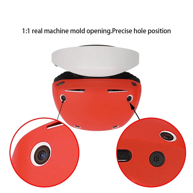 For Sony PlayStation VR2 Silicone Headset Case + Lens Cap + 2 Thumb Grip Caps