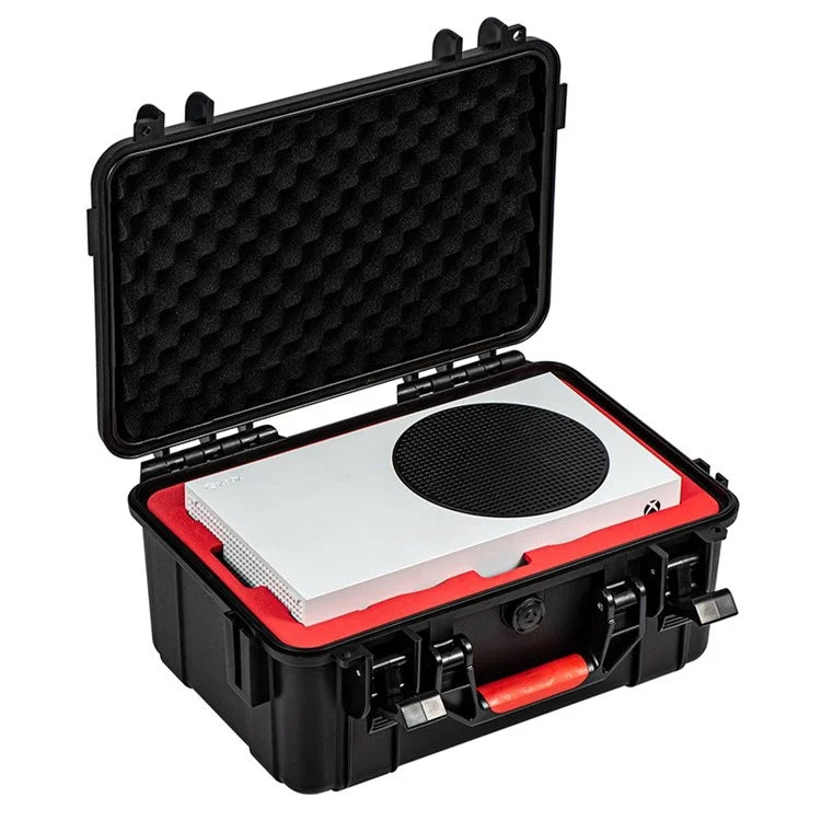 DEVASO For Microsoft Xbox Series S Portable Waterproof Anti-shock PP Storage Box Game Console Carrying Case