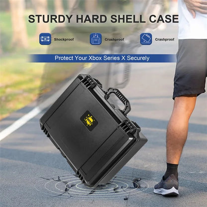 DEVASO For Microsoft Xbox Series X Portable PP Storage Box Waterproof Anti-shock Game Console Carrying Case