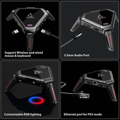AIMZENIX Monster For Switch PS5 / 4 / 3 XBox Keyboard Mouse Adapter Converter