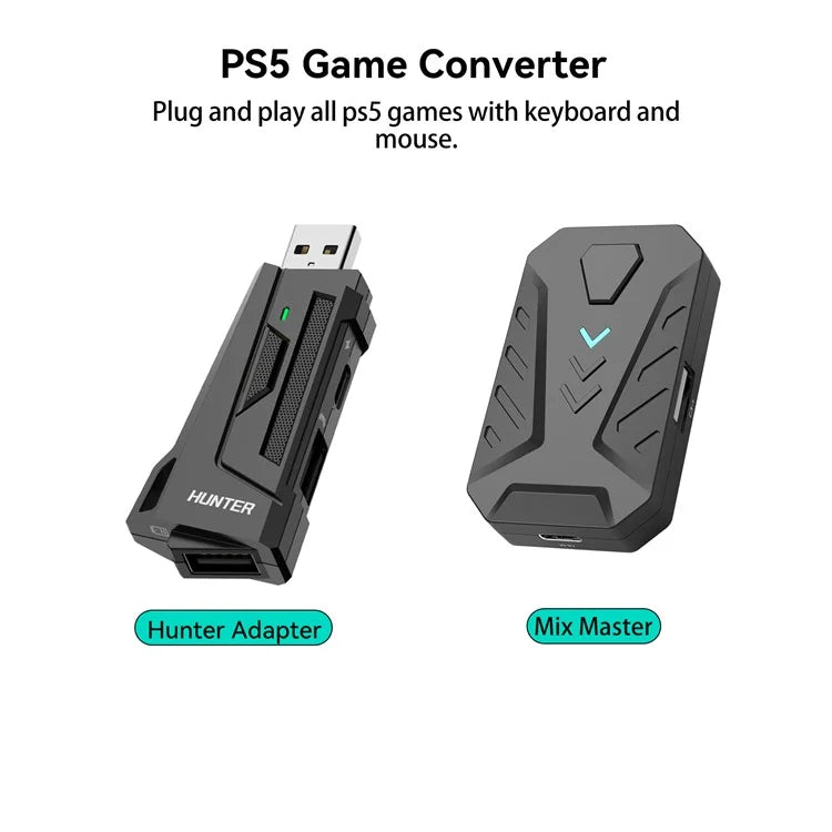 GAMWING Mix Master + Hunter Mouse Keyboard Converter for PlayStation 5