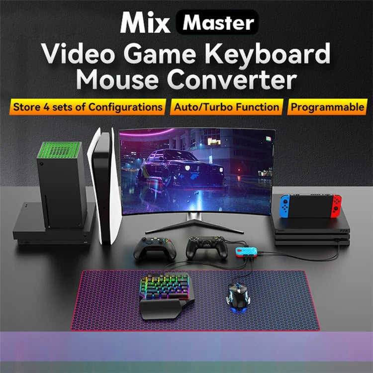 GAMWING Mix Master Video Game Keyboard & Mouse Converter Adapter