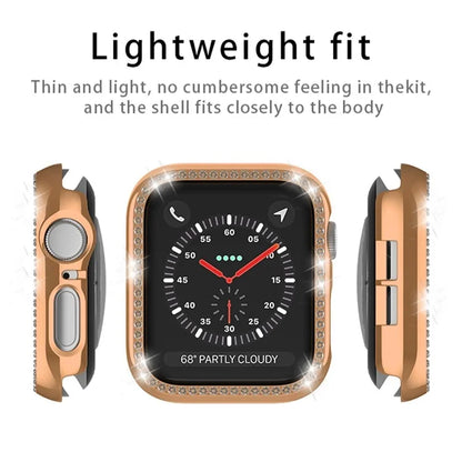 For Apple Watch Series 6 / 5 / 4 / SE (2022) / SE (2023) / SE 40mm Hollow PC Watch Case Rhinestone Frame