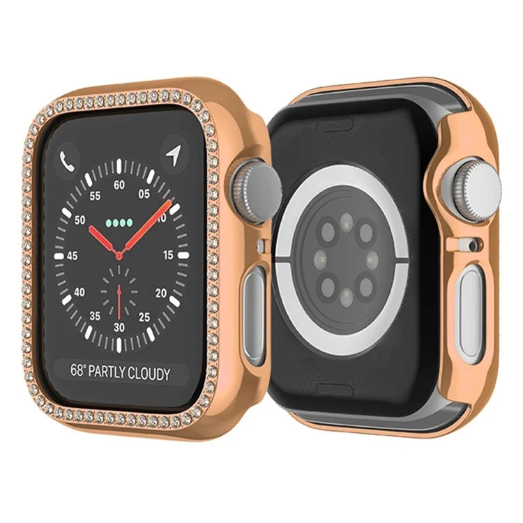For Apple Watch Series 6 / 5 / 4 / SE (2022) / SE (2023) / SE 40mm Hollow PC Watch Case Rhinestone Frame