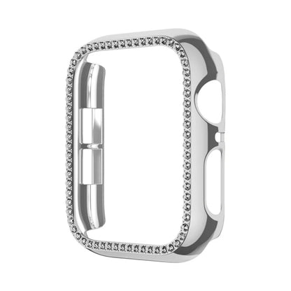 For Apple Watch Series 6 / 5 / 4 / SE (2022) / SE (2023) / SE 44mm Hard PC Watch Frame Case with Rhinestone