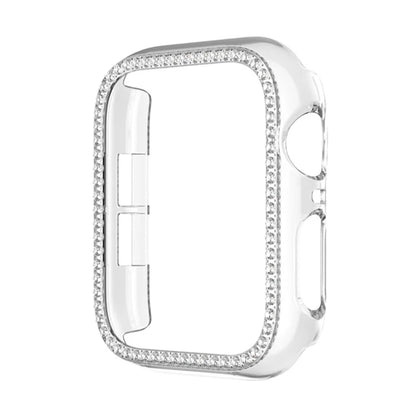 For Apple Watch Series 6 / 5 / 4 / SE (2022) / SE (2023) / SE 44mm Hard PC Watch Frame Case with Rhinestone