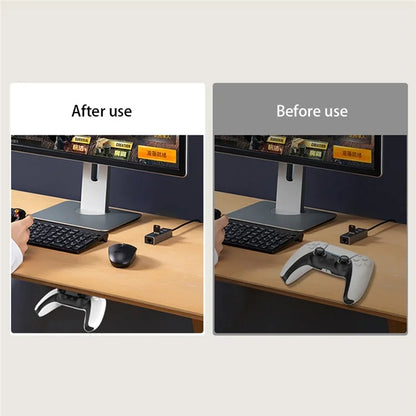 For PS4 / PS5 Game Controller Hanger Bracket Under Desk Storage Rack