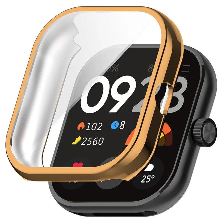 For Xiaomi Redmi Watch 4 TPU Watch Protective Case Electroplating Anti-drop Frame