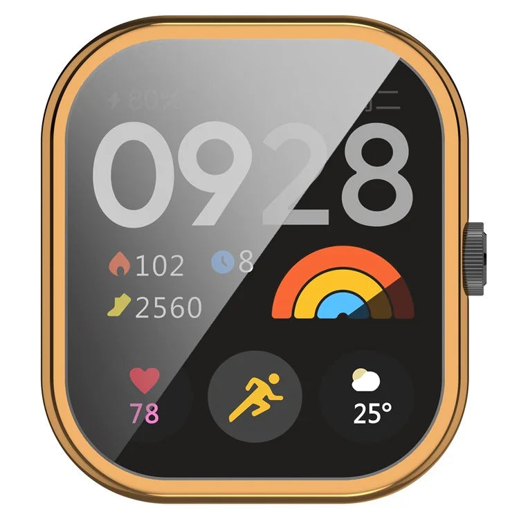 For Xiaomi Redmi Watch 4 TPU Watch Protective Case Electroplating Anti-drop Frame