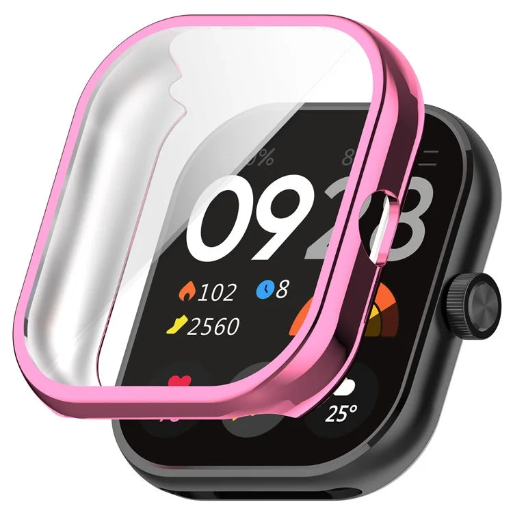 For Xiaomi Redmi Watch 4 TPU Watch Protective Case Electroplating Anti-drop Frame