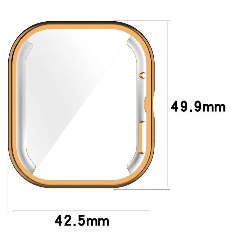 For Xiaomi Redmi Watch 4 TPU Watch Protective Case Electroplating Anti-drop Frame