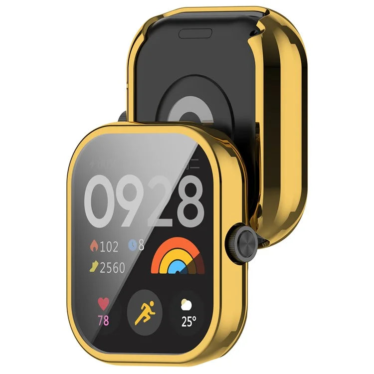 For Xiaomi Redmi Watch 4 TPU Watch Protective Case Electroplating Anti-drop Frame