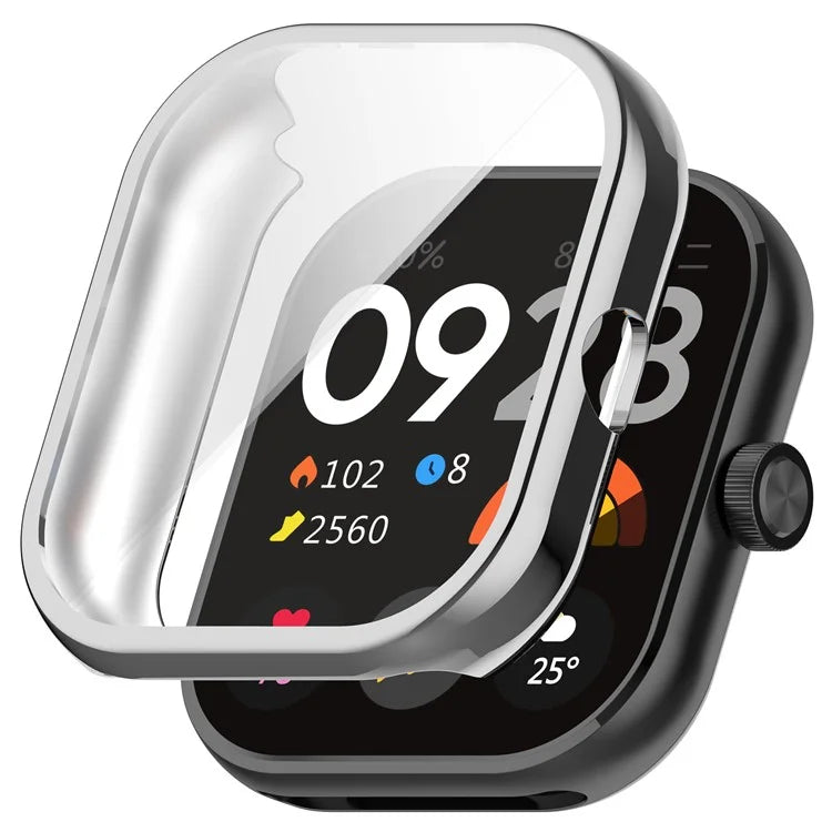For Xiaomi Redmi Watch 4 TPU Watch Protective Case Electroplating Anti-drop Frame