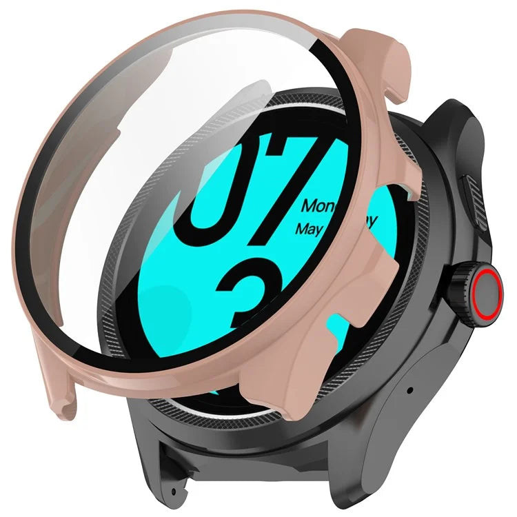 For TicWatch Pro 5 Hard PC Watch Case with Built-in Tempered Glass Screen Protector