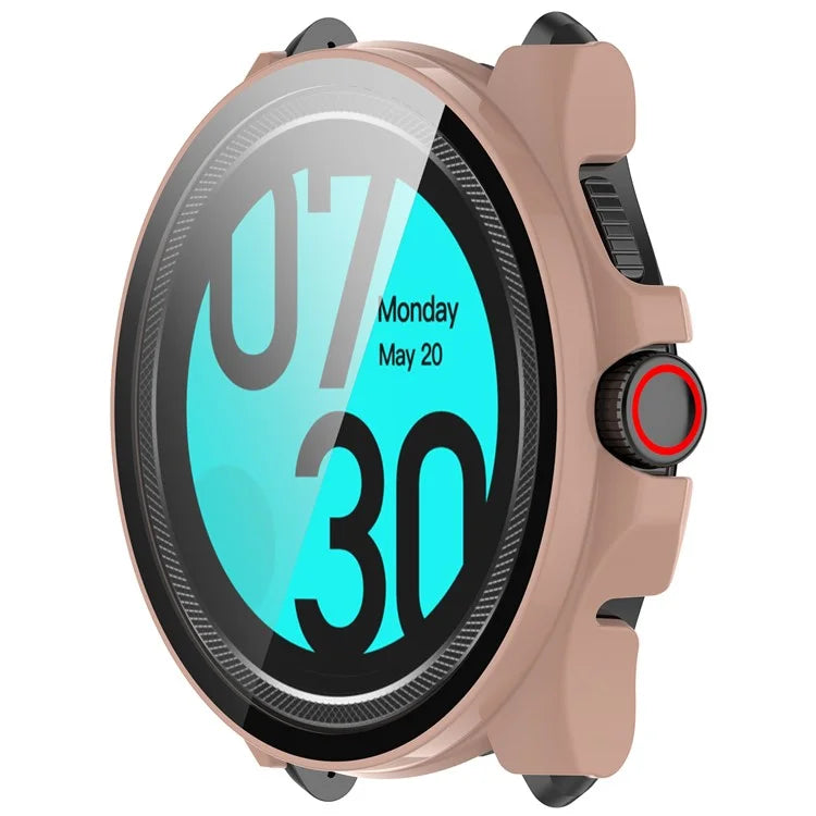 For TicWatch Pro 5 Hard PC Watch Case with Built-in Tempered Glass Screen Protector