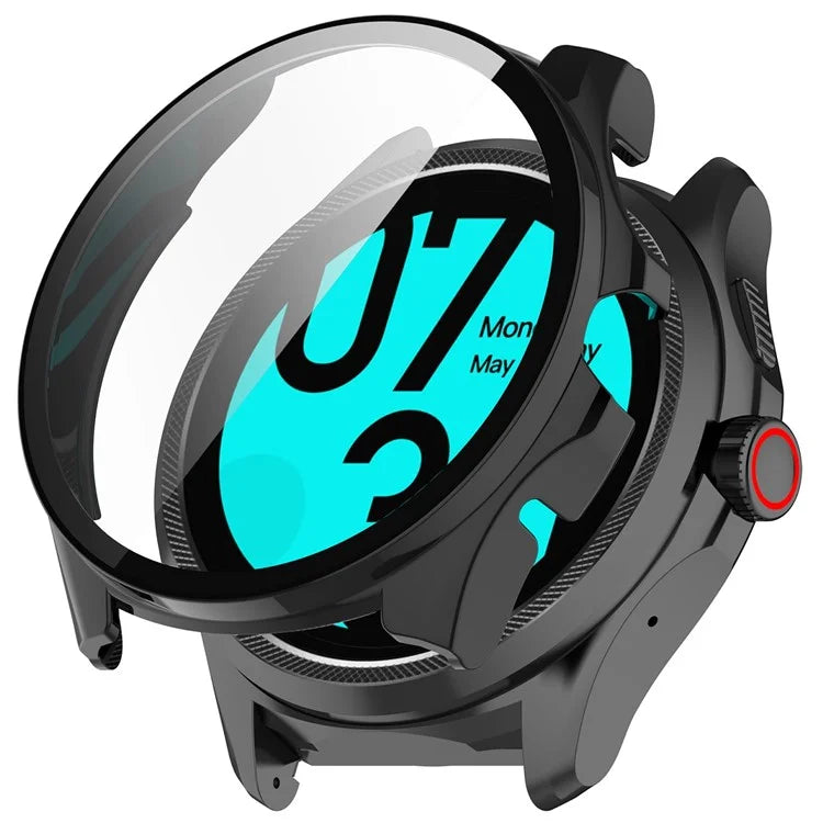 For TicWatch Pro 5 Hard PC Watch Case with Built-in Tempered Glass Screen Protector