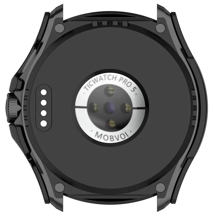 For TicWatch Pro 5 Hard PC Watch Case with Built-in Tempered Glass Screen Protector