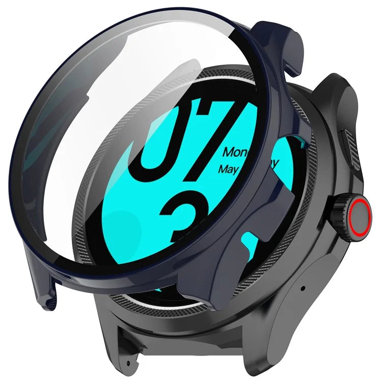 For TicWatch Pro 5 Hard PC Watch Case with Built-in Tempered Glass Screen Protector