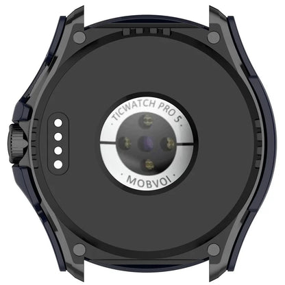For TicWatch Pro 5 Hard PC Watch Case with Built-in Tempered Glass Screen Protector