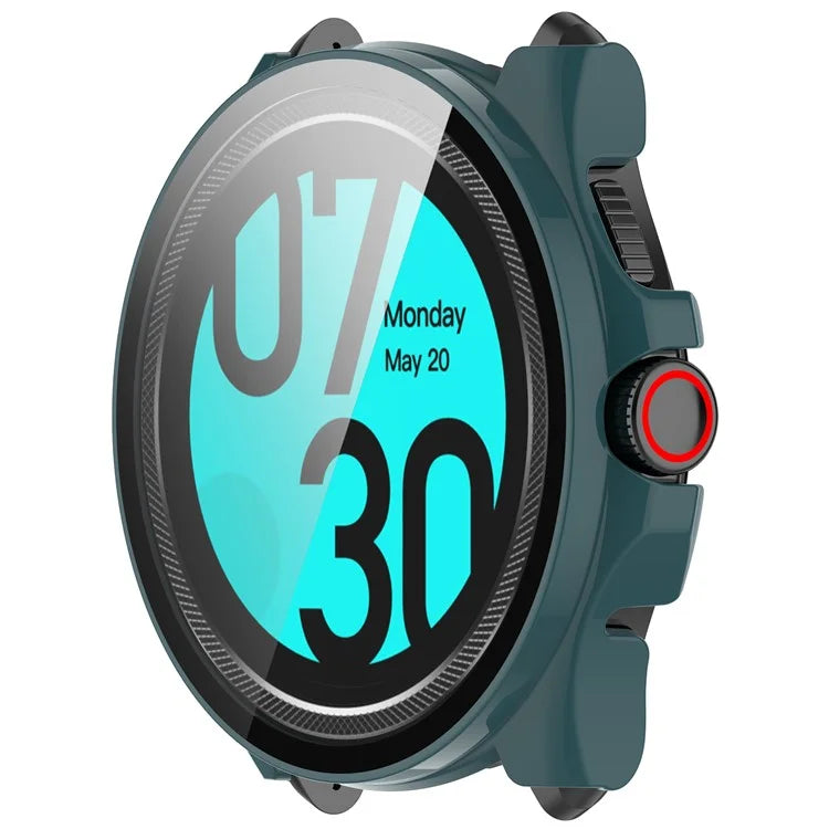 For TicWatch Pro 5 Hard PC Watch Case with Built-in Tempered Glass Screen Protector