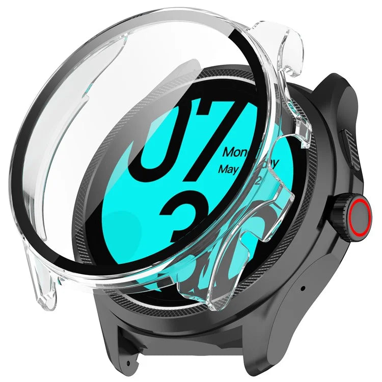 For TicWatch Pro 5 Hard PC Watch Case with Built-in Tempered Glass Screen Protector