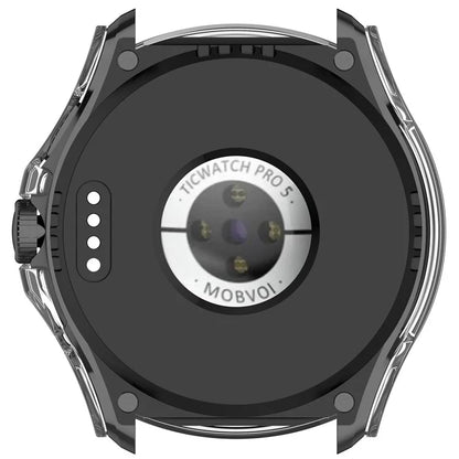 For TicWatch Pro 5 Hard PC Watch Case with Built-in Tempered Glass Screen Protector
