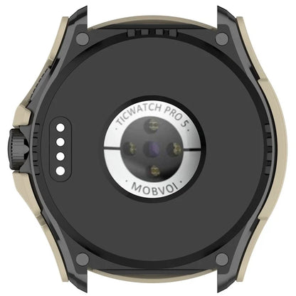 For TicWatch Pro 5 Hard PC Watch Case with Built-in Tempered Glass Screen Protector