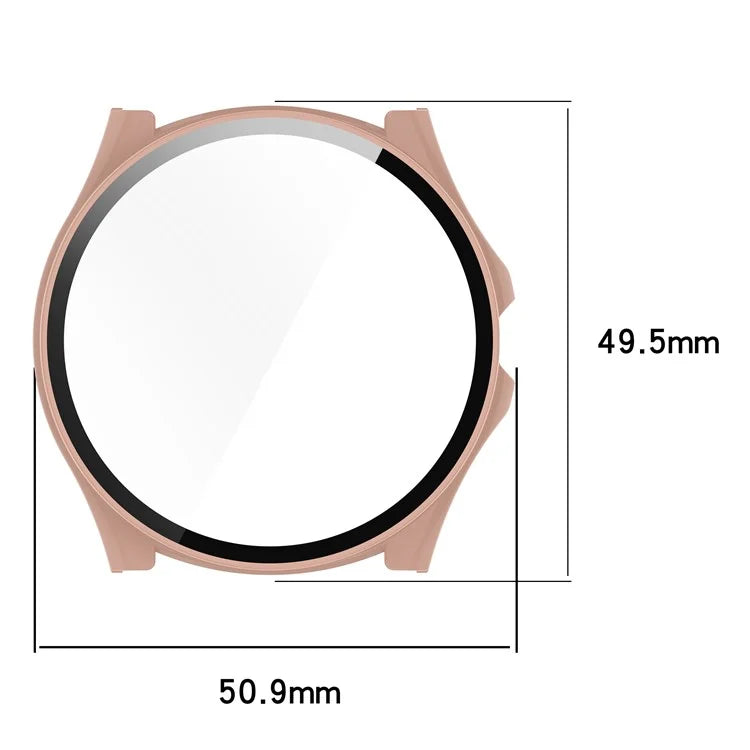 For TicWatch Pro 5 Hard PC Watch Case with Built-in Tempered Glass Screen Protector