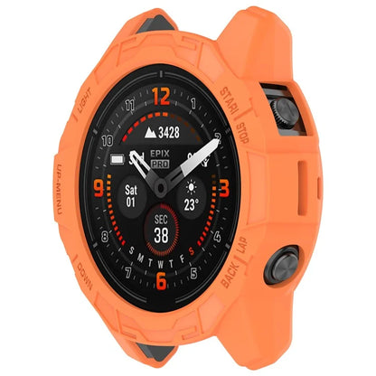 For Garmin Quatix 7 Pro Anti-collision TPU Smartwatch Case Hollow Protective Frame