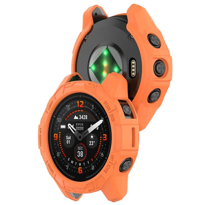 For Garmin Quatix 7 Pro Anti-collision TPU Smartwatch Case Hollow Protective Frame