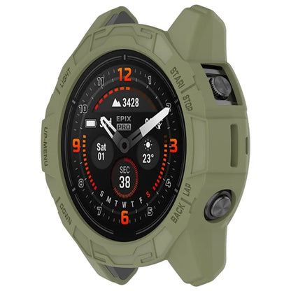 For Garmin Quatix 7 Pro Anti-collision TPU Smartwatch Case Hollow Protective Frame