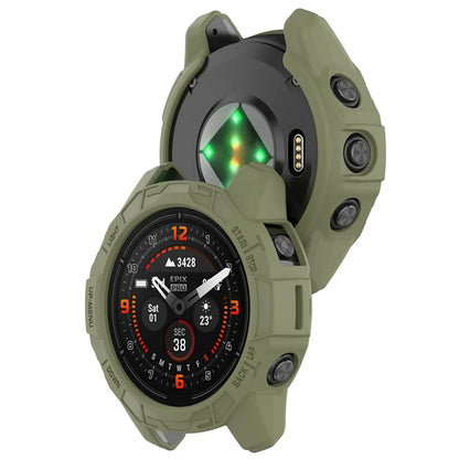 For Garmin Quatix 7 Pro Anti-collision TPU Smartwatch Case Hollow Protective Frame