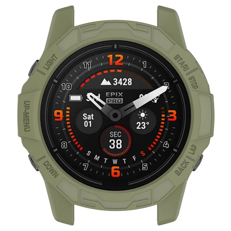 For Garmin Quatix 7 Pro Anti-collision TPU Smartwatch Case Hollow Protective Frame
