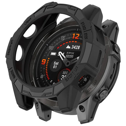 For Garmin Quatix 7 Pro Anti-collision TPU Smartwatch Case Hollow Protective Frame