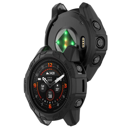 For Garmin Quatix 7 Pro Anti-collision TPU Smartwatch Case Hollow Protective Frame