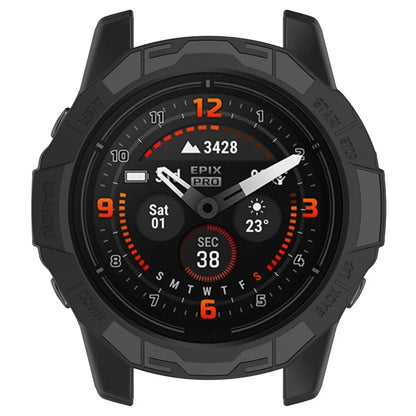 For Garmin Quatix 7 Pro Anti-collision TPU Smartwatch Case Hollow Protective Frame