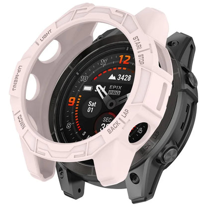 For Garmin Quatix 7 Pro Anti-collision TPU Smartwatch Case Hollow Protective Frame