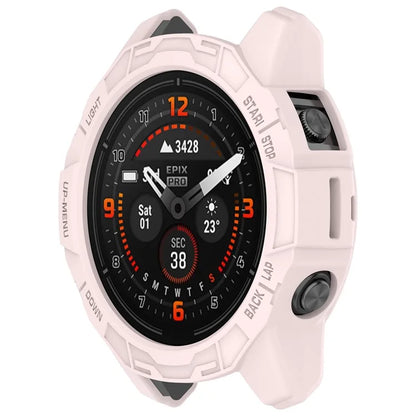 For Garmin Quatix 7 Pro Anti-collision TPU Smartwatch Case Hollow Protective Frame
