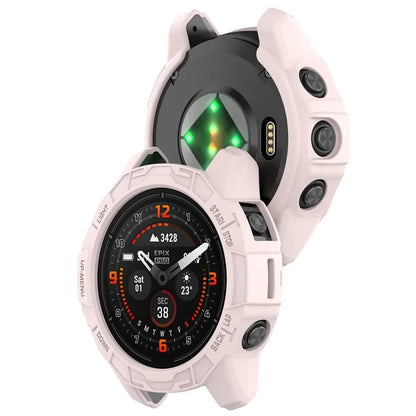 For Garmin Quatix 7 Pro Anti-collision TPU Smartwatch Case Hollow Protective Frame