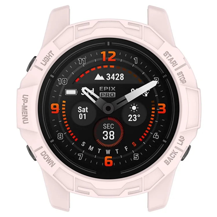 For Garmin Quatix 7 Pro Anti-collision TPU Smartwatch Case Hollow Protective Frame