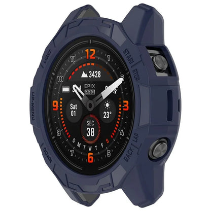 For Garmin Quatix 7 Pro Anti-collision TPU Smartwatch Case Hollow Protective Frame