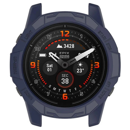 For Garmin Quatix 7 Pro Anti-collision TPU Smartwatch Case Hollow Protective Frame