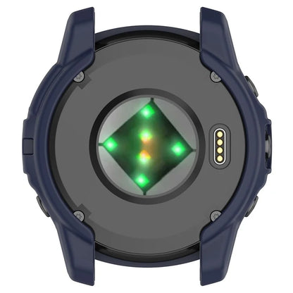 For Garmin Quatix 7 Pro Anti-collision TPU Smartwatch Case Hollow Protective Frame