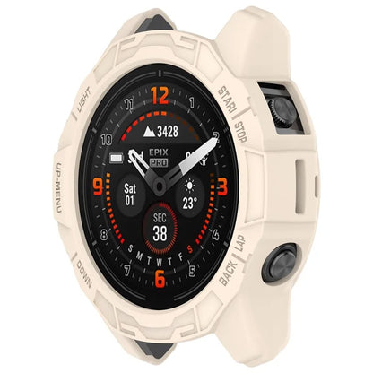 For Garmin Quatix 7 Pro Anti-collision TPU Smartwatch Case Hollow Protective Frame