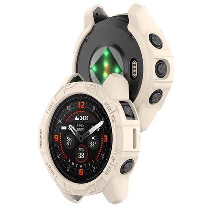 For Garmin Quatix 7 Pro Anti-collision TPU Smartwatch Case Hollow Protective Frame