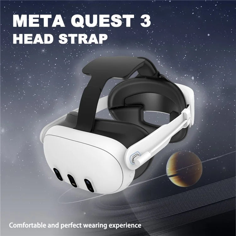 CT3 For Meta Quest 3 VR Glasses Replacement Head Strap with Built-in 6000mAh Battery